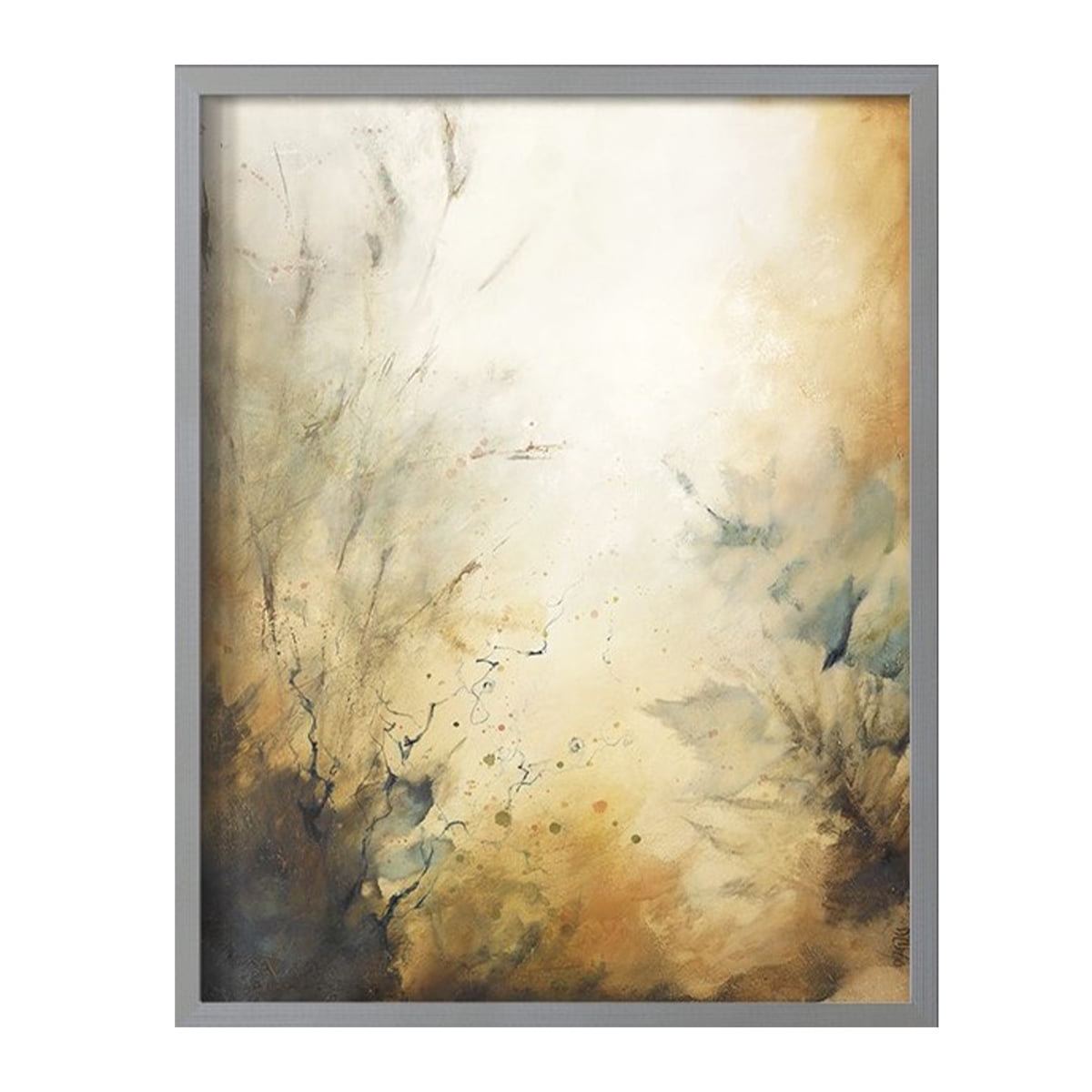 Desert Song I Framed Print in Gray Solid Wood Framed Print No Nail Hanging