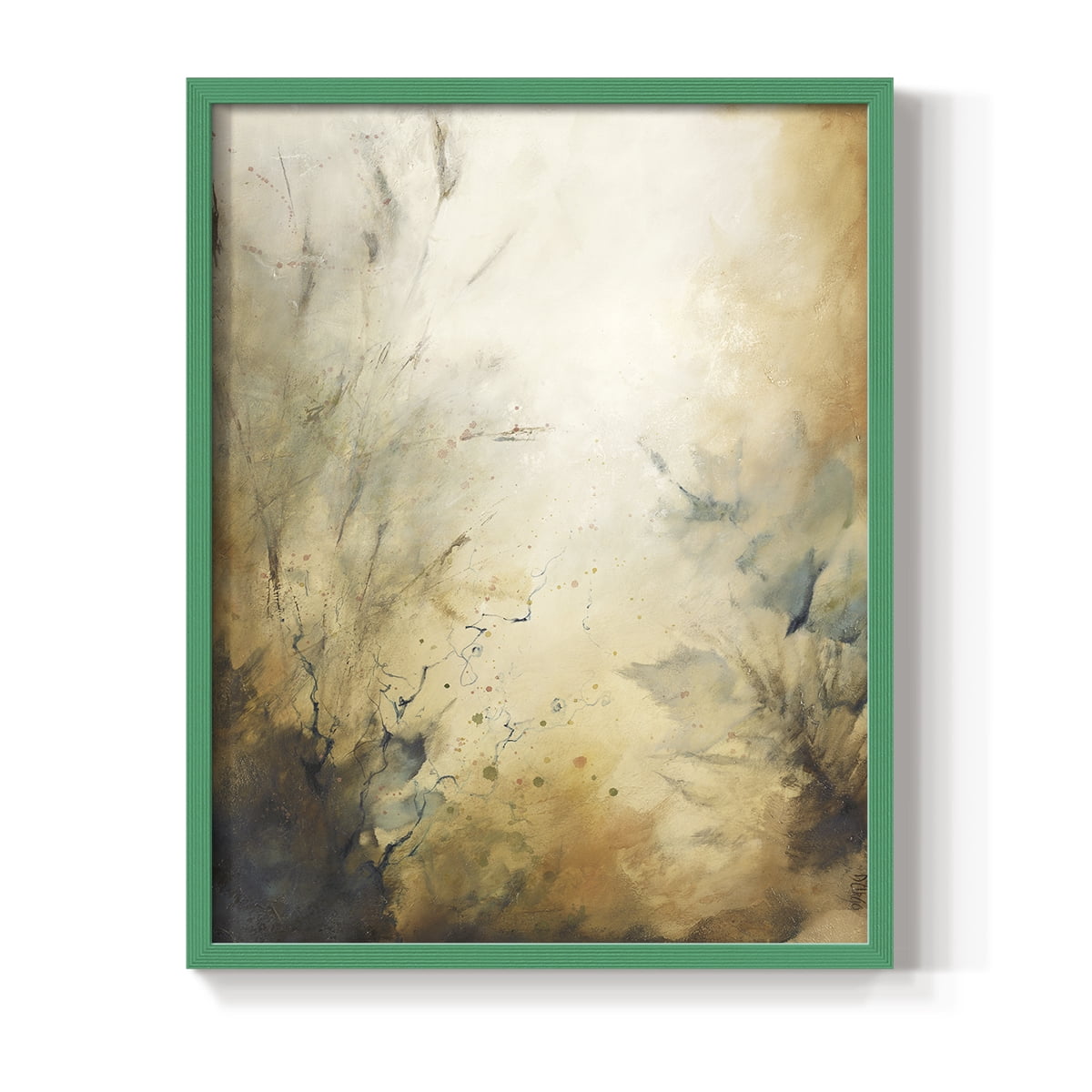 Desert Song I Framed Print in Green Solid Wood Framed Print No Nail Hanging