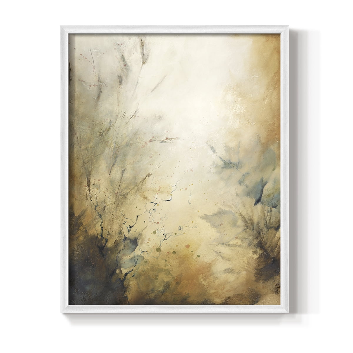 Desert Song I Framed Print in White Solid Wood Framed Print No Nail Hanging
