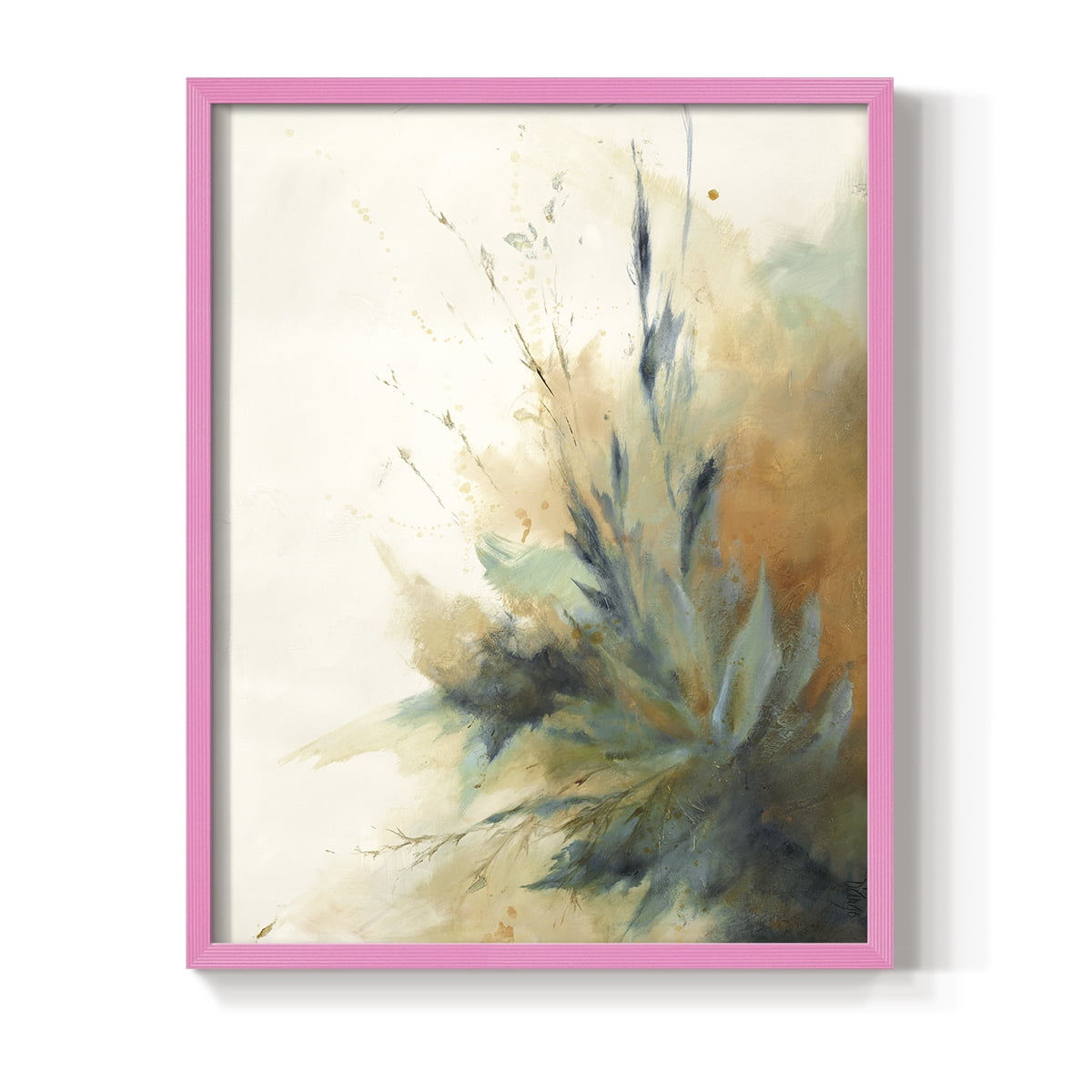 Desert Song II Framed Print in Pink Solid Wood Framed Print No Nail Hanging