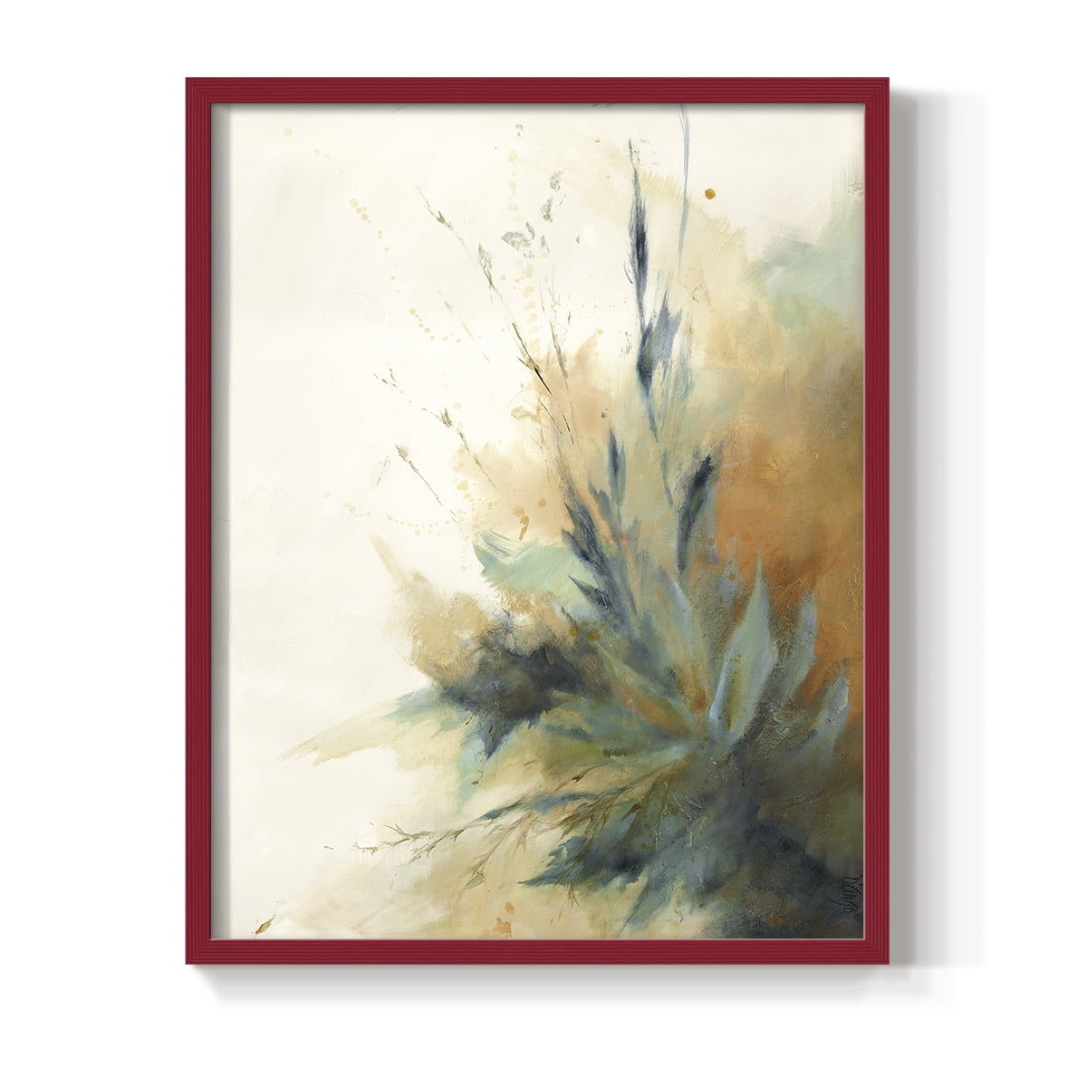 Desert Song II Framed Print in Red Solid Wood Framed Print No Nail Hanging