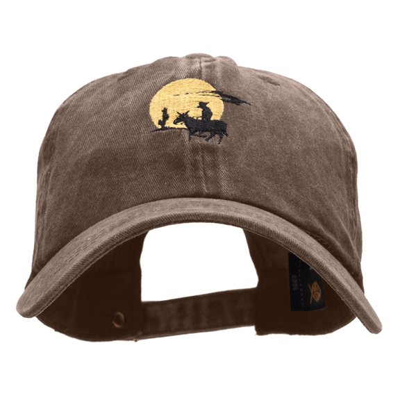 Desert Spanish Rider Embroidered Unstructured Cotton Cap - Khaki OSFM