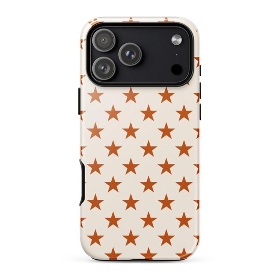 Desert Star Burnt Orange Star Case for iPhone 11 12 13 14 15 16 17 Pro Max Plus