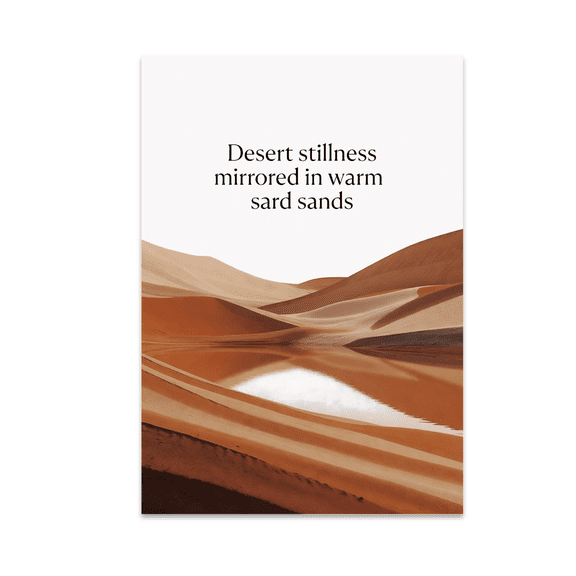 Desert Stillness Mirrored in Warm Sands - Nature Decor Enthusiast - 13x19 Poster Print