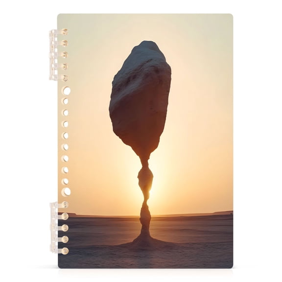 Desert Stone Landscape Notebooks 1-subject Journal 60 Sheets A5 College Ruled Paper Detachable Ring 8.3"x5.7"