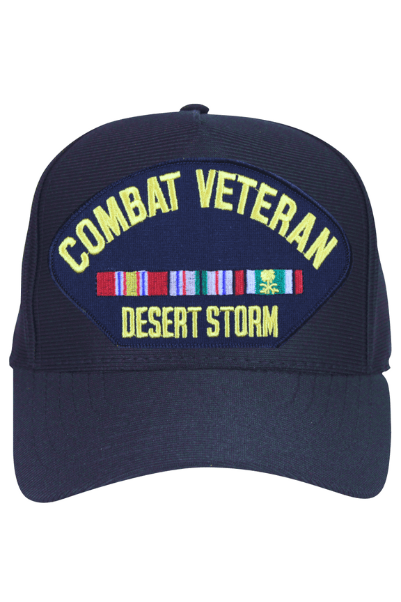 Desert Storm Combat Veteran with Ribbons Ball Cap
