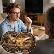 Desert Storm Commemorative Coin Military Challenge Coin Collectible, Engraved Patriotic Keepsake, Veteran Gift Souvenir Token for Service Members, War History Collector Display Decor