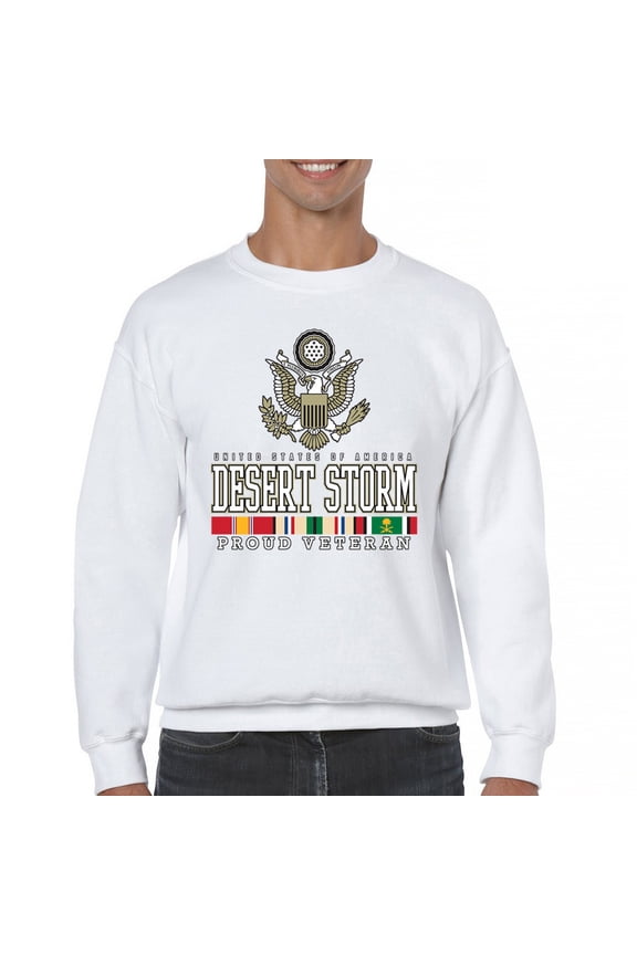 Desert Storm Proud Veteran Sweatshirt American Army Gulf War Operation Served DD 214 Veterans Day Patriot Crewneck