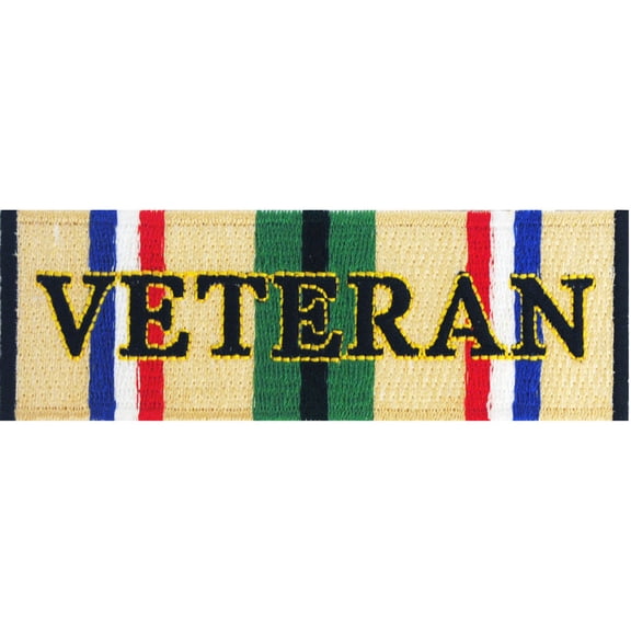 Eagle Emblems PM3192 Patch - Desert Strom Ribbon Veteran - SW Asia - 4.25 x 1.5 in.