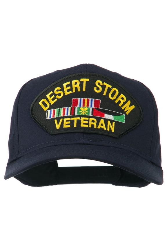 Desert Storm Veteran Patched Cotton Twill Cap - Navy OSFM
