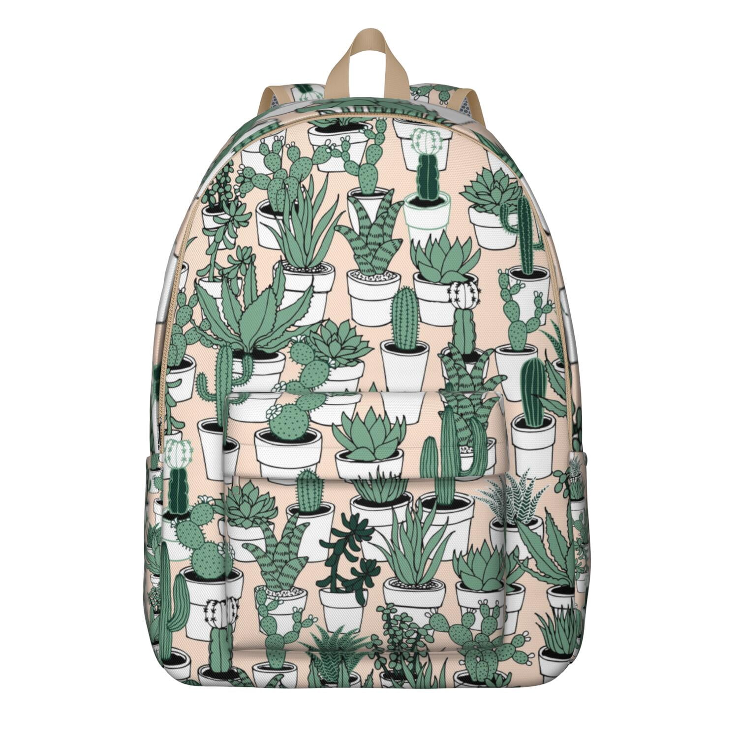 Cactus Rucksack Desert Style Cactus Backpack, Boho Succulents School Bag with ...