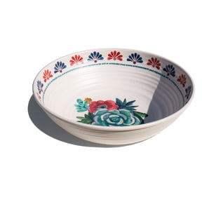 Desert Succulent NewWave Melamine Serving Bowl - Cream - 12.2"