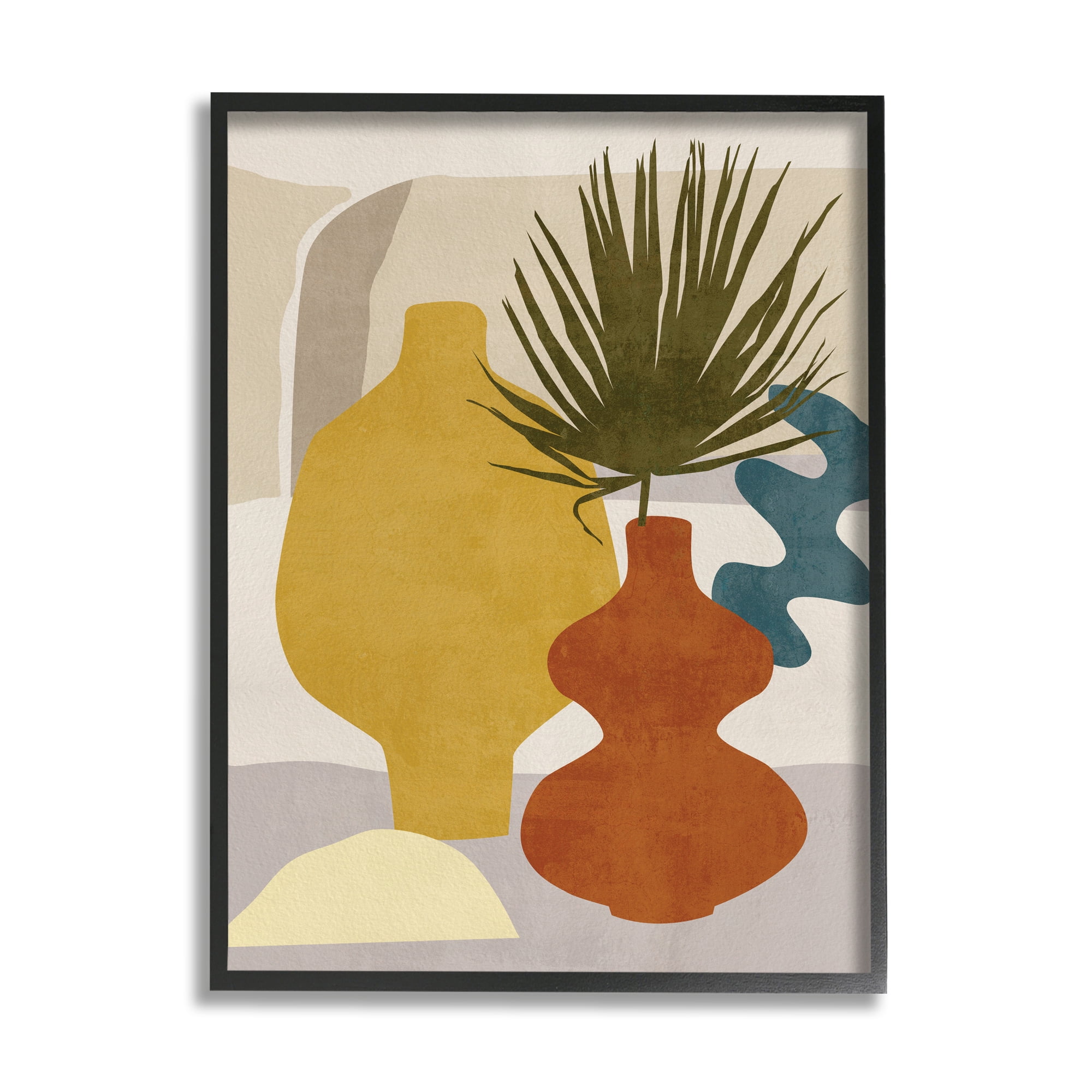 Desert Summer Abstract Vases Orange 16 in x 20 in Framed Painting Art Print, by Stupell Home Décor