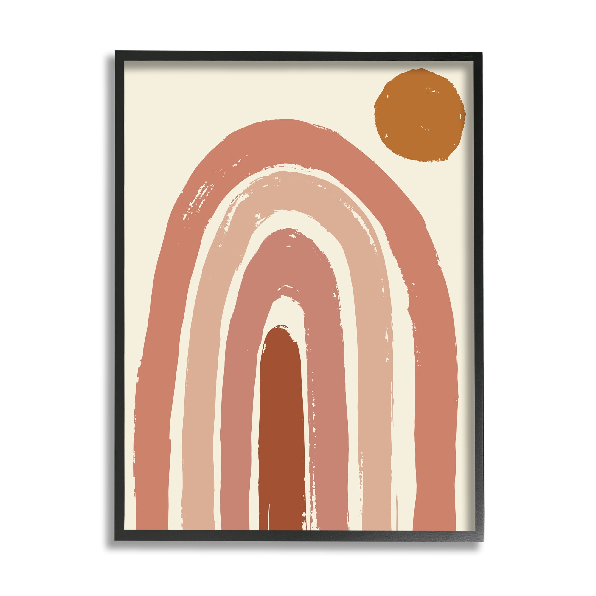 Desert Sun Rainbow Landscape Soft Beige Sky 24 in x 30 in Framed Painting Art Print, by Stupell Home Décor