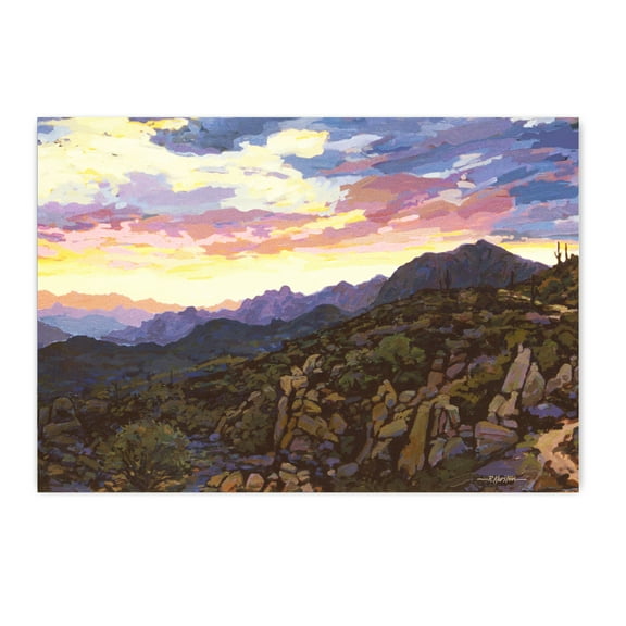 Desert Sunset Postcards - 4 x 6 Western Desert Postcards - 40 Desert Cactus Post