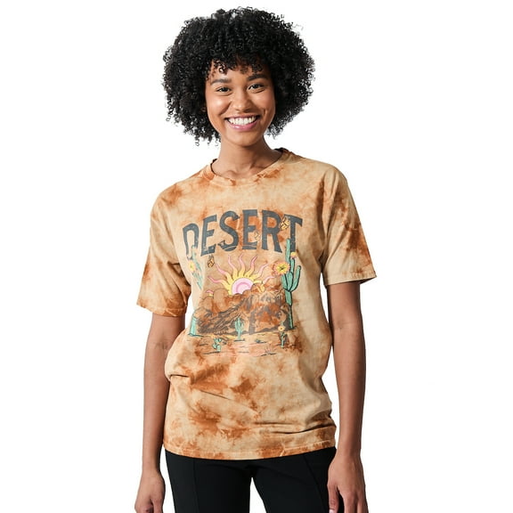 Desert Sunset Women's Cloud Wash Crew Neck Short Sleeve T-shirt-Medium