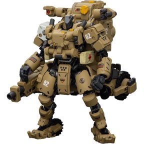 DesertTan MilitaryInspired SciFi Mecha Action Figure, FlexibleJoint Desktop Collectible Model With Matching Accessories