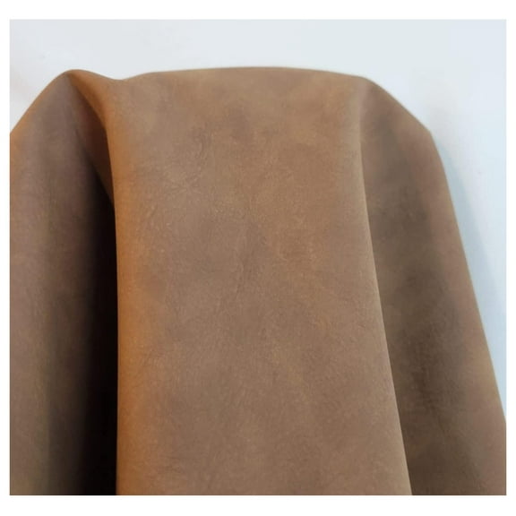 Desert Tan Nubuck Soft Faux Leather Fabric Sheet PU (Peta Approved Vegan) Sold by The Yard Synthetic Pleather 0.9 mm Nappa Soft Smooth Upholstery (Desert Tan Nubuck, by The Yard)