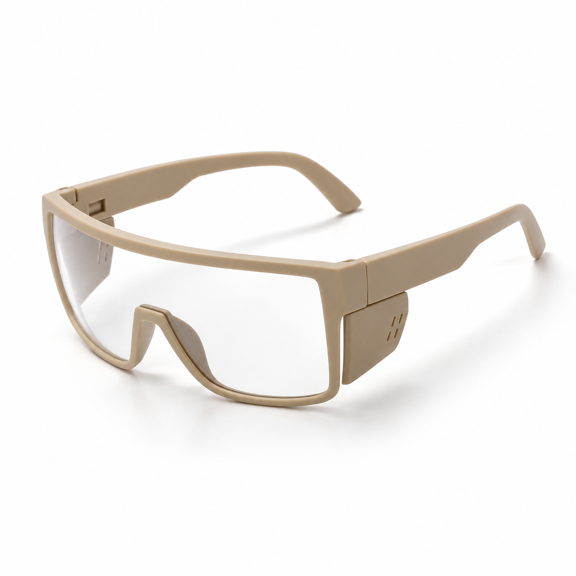 Desert Tan Photochromic Safety Glasses with UV400 Protection, ANSI Z87 Certified