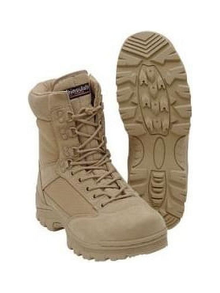 Desert Tan Tactical Boot with YKK Zipper, Easy On & Off