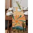 thumbnail image 1 of Desert Tropical Plant Cactus Rainbow Table Runner Holiday Kitchen Table Decoration Table Cover Wedding Party Decor Tablecloth, 1 of 5