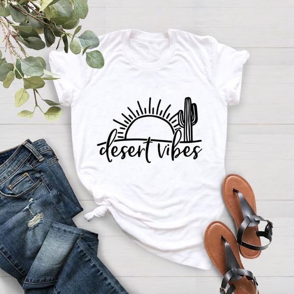 Desert Vibes Shirt, Desert T-Shirt,Cactus Shirt,Desert Life Shirt,Western Shirt,Cactus in Desert Shirt,Sunset Shirt,Sunrise Tee,Wild Western TSHIRT All Size S-5XL