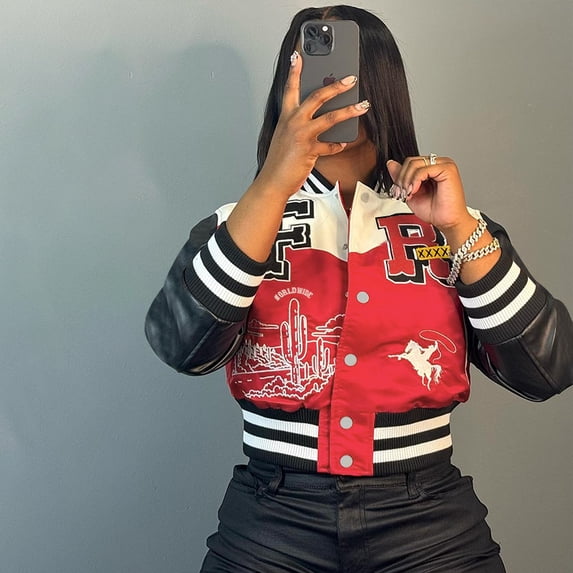 Desert Vibes Varsity Jacket (S, Red)
