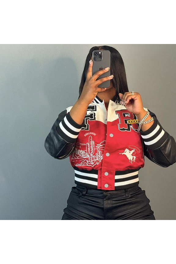 Desert Vibes Varsity Jacket (S, Red)