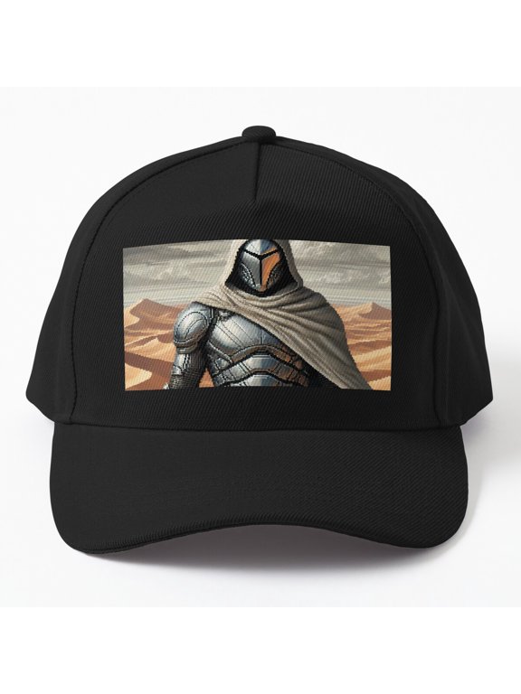 Desert Wanderer Silver Armor Baseball Hat, Retro Gamer Character Graphic Design, Classic Cap