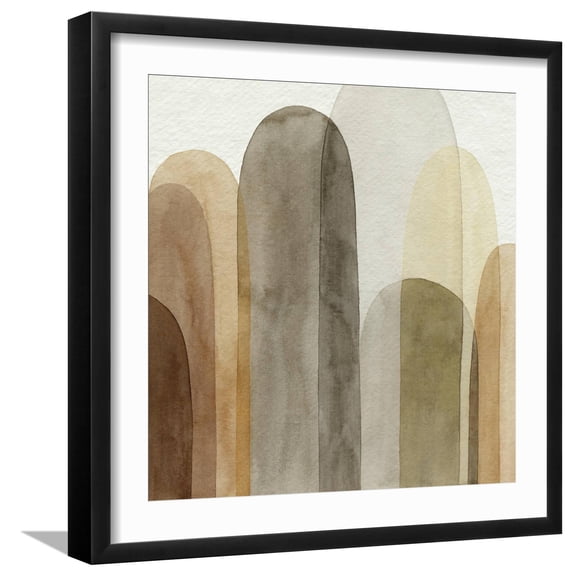Art.com Desert Watercolor Arches I Art Print by Grace Popp, Black Frame Wall Art, 21" x 21"