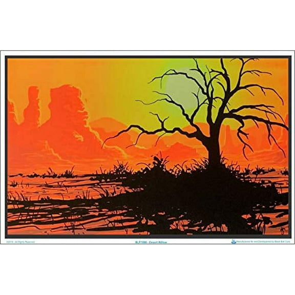 Desert Willow Laminated Blacklight Poster - 23.5" x 35.5"