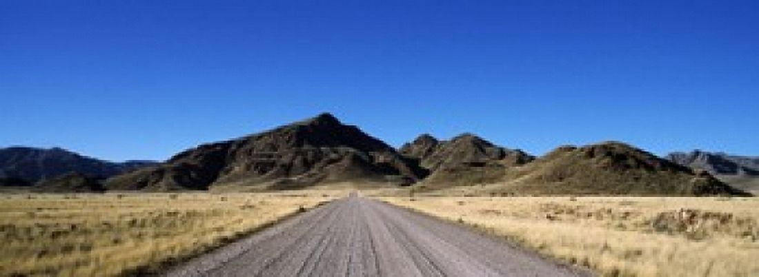 Desert road from Aus to Sossusvlei Namibia Canvas Art - Panoramic Images (18 x 7)