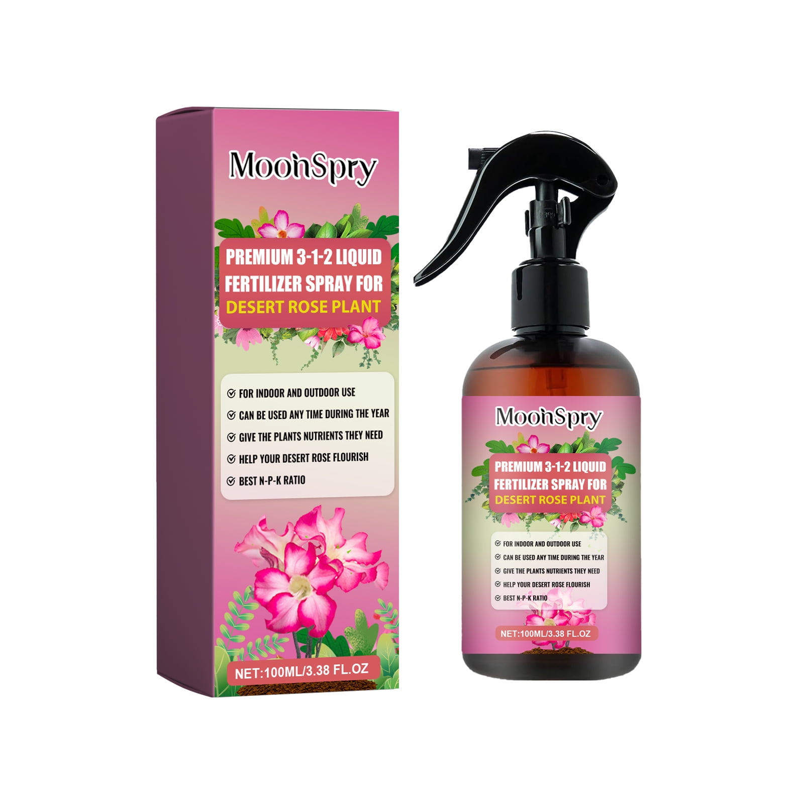 Desert rose fertilizer spray for soil nutrition and seedling growth