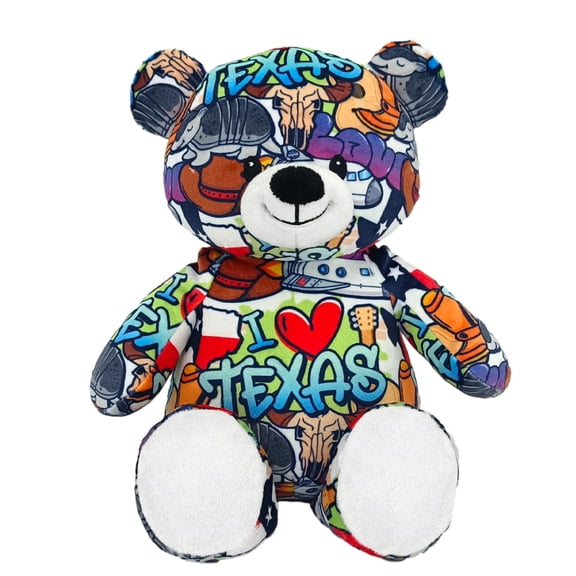 10" Texas Graffiti Eco Teddy Bear