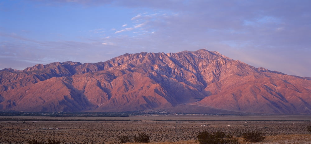 Desert with a mountain range in the background Palm Springs San Jacinto Peak Riverside County California USA Canvas Art - Panoramic Images (12 x 36)