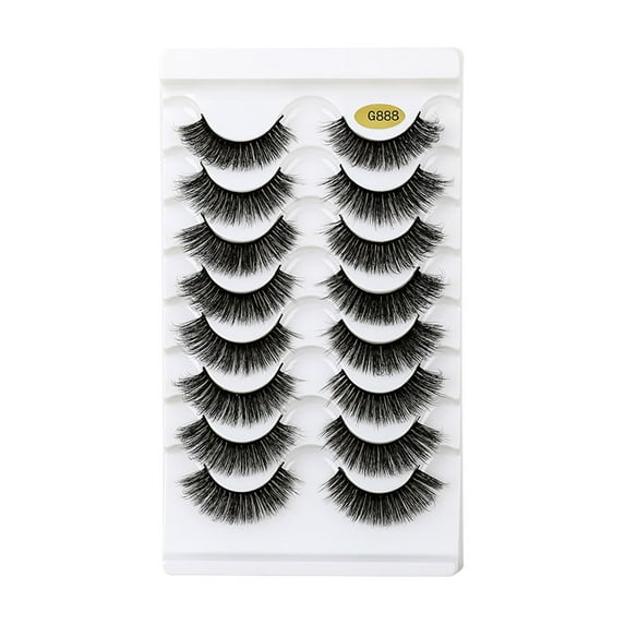 Desertasis Eye clusters False Eyelashes Fluffys 8D Faux Minks Lashes Cat-Eye Wispy Lashes 8 Pairs Pack Dramatic Long Thick Volume Fake Eye Lashs Multipacks I