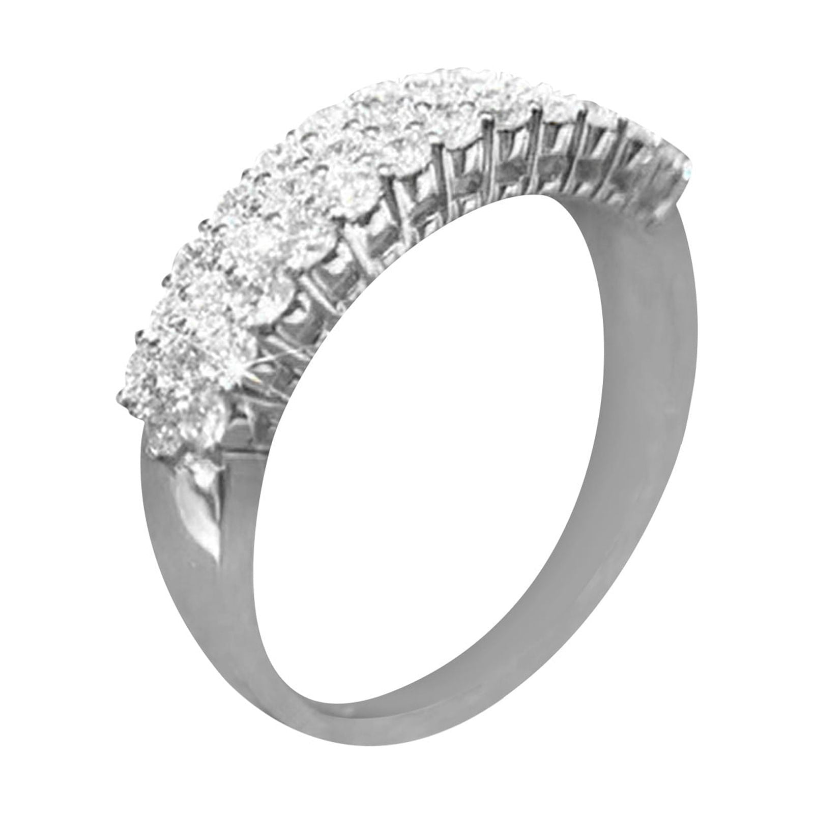 Desertasis Rings For Women Don'T Tarnish Simples Pavé ThreeRow Zircon Ring New Fashions Ring