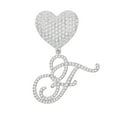 Desertasis jewelry making materials Silver Initial Letter Pendant Charm