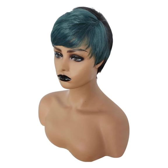Desertasis wigs human hair glueless wigs human hair pre plucked pre cut Women's Fluffy Short Curly Hair High Temperature Silk Rose Mesh Headband Wig Suitable For Women's Wigs B One Size