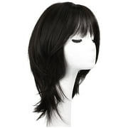 Desertasis wigs human hair glueless wigs human hair pre plucked pre cut Women's Wig Long Hair Inner Buckle Collarbone Hair Cover Adjustable And Slanting Air Bangs Wig Black One Size
