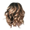thumbnail image 1 of Desertasis wigs human hair glueless wigs human hair pre plucked pre cut wig for women Parting Brazilian Wig Women Curly High Black Wavy Fiber Hair Temperature Short wig Brown One Size, 1 of 5