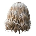 thumbnail image 1 of Desertasis wigs human hair glueless wigs human hair pre plucked pre cut wig for women Short Curly Hair Dyed With Gradient Fluffy Center Parting Bangs Long Hair Sets Facelift Wigs Gold One Size, 1 of 6