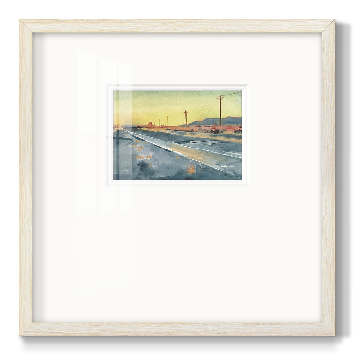 Deserted Highway IPremium Framed Print