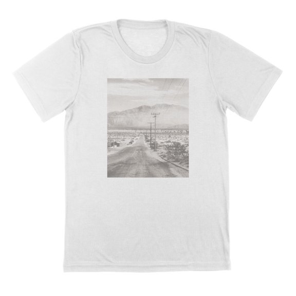 Deserted Road Humor Graphic White Mens T-Shirt