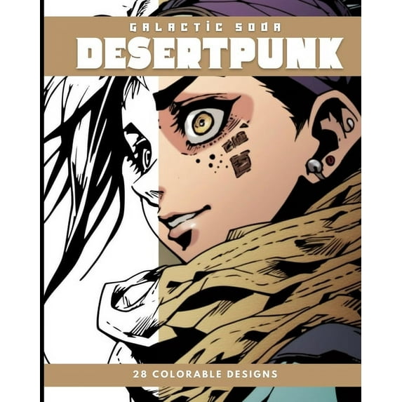 Desertpunk (Coloring Book): 28 Colorable Designs (Paperback)