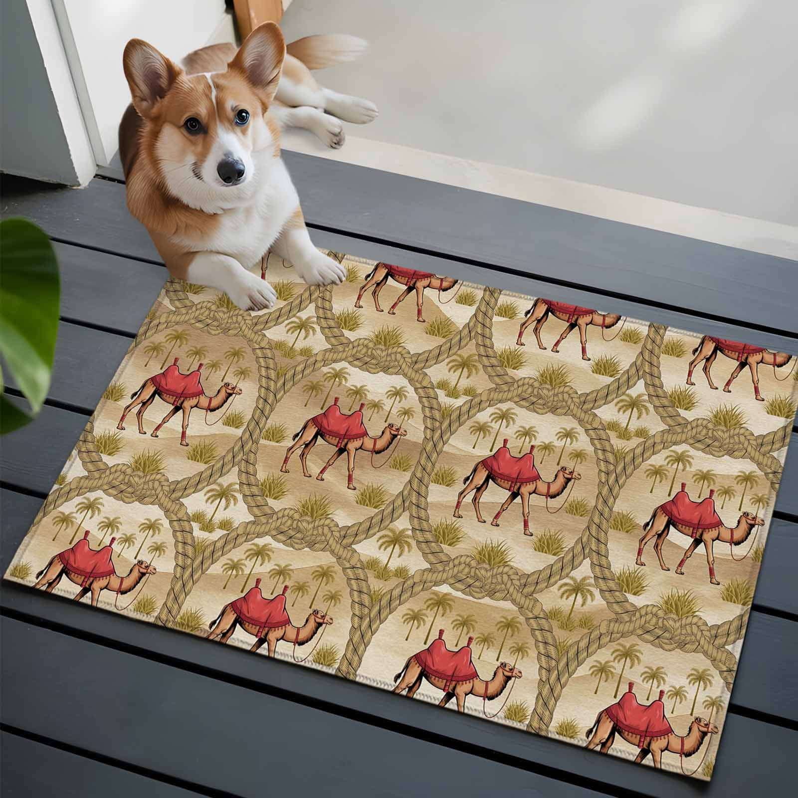Deserts Camels Front Door Rugs 2x3 ft Date Coconut Trees Ropes ...