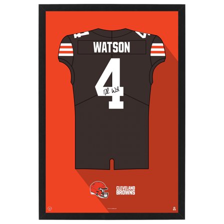 Deshaun Watson Cleveland Browns Home Jersey Framed Art Print