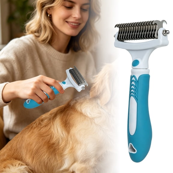 Deshedding Brush For Cats Effectively Loose Undercoat Hair Reduces Shedding Up To 95% Easy Grooming With Stainless Steel Comfortable Ergonomic Handle