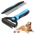 thumbnail image 1 of Deshedding Dog Brush,Dematting Comb For Dogs,Pet Pro Grooming Tool Undercoat Rake For Dogs,Dog Brush For Long Haired Dogs,Shedding Brush Dog Hair Undercoat Rake for Dogs & Cats, 1 of 9