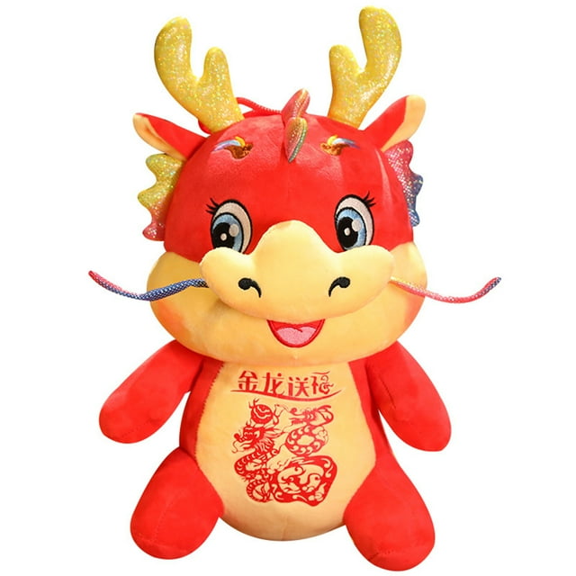 Desheus Year of 2024 Dragon Mascot Plush Doll Cartoon Chinese Zodiac ...